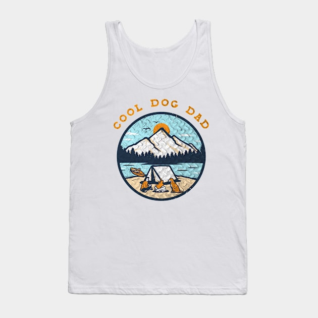 Outdoors Cool Dog Dad Tank Top by pa2rok